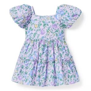 Janie and jack Floral Puff Sleeve Dress